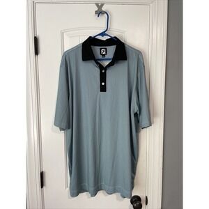 Footjoy mens golf shirt Blue/green Pattern Golf Polo